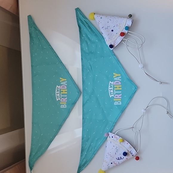 EUC Dog or Cat Birthday Bandanas and Birthday Hats - Size XS/S - Picture 10 of 10
